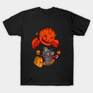 Knight battle with monsters color T-Shirt